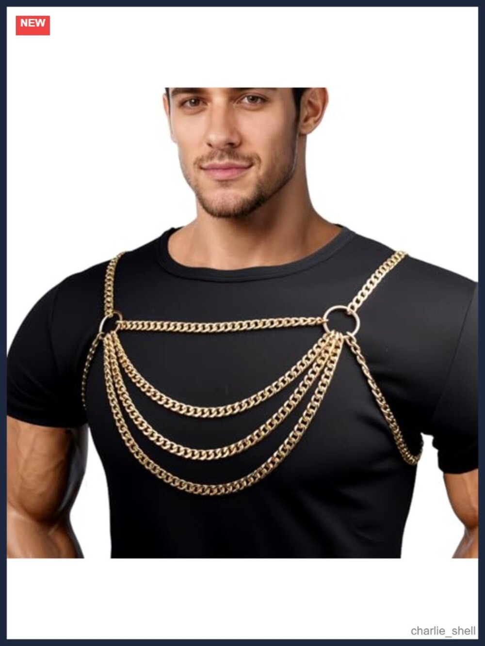 Men's Chest Harness Chain Costume Body Harness Belt